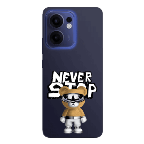 Oppo Reno13 FS Never stop Transparent Silicone TPU Θήκη